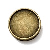 Tibetan Style Alloy Slide Charms Cabochon Settings X-PALLOY-Q341-04AB-FF-1