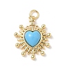 Heart Brass Pendants KK-D426-16E-G-1