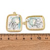 Light Gold Tone Alloy Enamel Pendants ENAM-B028-37KCG-02B-3