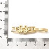 Brass Micro Pave Clear Cubic Zirconia Fold Over Clasps KK-Q043-21G-3