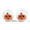 Halloween Theme Wood European Beads WOOD-N016-04A-3