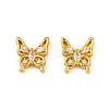 Brass Clear Cubic Zirconia Beads KK-Q081-13A-MG-1