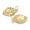 Holy Virgin Theme Brass Cubic Zirconia Pendants KK-L253-32G-02-2