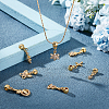 8Pcs 8 Style Rack Plating Brass Micro Pave Clear Cubic Zirconia Pendants ZIRC-OC0001-05G-4