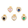 Cubic Zirconia Heart Stud Earrings EJEW-N011-59-1
