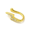 Clear Cubic Zirconia Lightning Bolt Clip on Nose Rings LS-AJEW-F059-06G-3