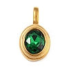 Golden Plated 304 Stainless Steel Rhinestone Pendants LS-STAS-Q253-01G-04-1