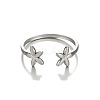 304 Stainless Steel Open Cuff Rings PW-WG0B9F2-02-1