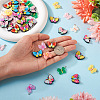 48Pcs 12 Styles Opaque & Transparent Resin Pendants RESI-TA0001-82-6