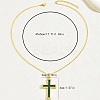 Brass Cubic Zirconia Cross Pendant Cable Chain Necklaces QJ6360-2-1