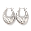 Non-Tarnish 304 Stainless Steel Thick Hoop Earrings EJEW-Z022-07P-1