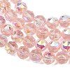 Transparent Electroplate Glass Beads Strands EGLA-N002-34C-B07-4