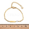304 Stainless Steel Paperclip Chain Bracelets BJEW-A035-04G-02-3