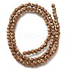 Electroplated Synthetic Non-magnetic Hematite Beads Strands G-C154-A01-01E-2