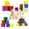 Solid Cube Wooden Block DIY-BC0010-04-7