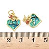 Brass Micro Pave Cubic Zirconia Pendants KK-S338-02G-1-3