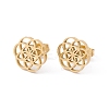 304 Stainless Steel Flower Stud Earrings for Women EJEW-E163-09G-1