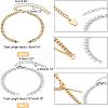 12Pcs 2 Style 304 Stainless Steel  Chain & Brass Cable Chain Bracelet Making AJEW-NB0003-26-4