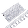 15 Yards Filigree Polyester Lace Fringe Trim OCOR-WH0089-13B-1