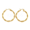 304 Stainless Steel Twist Ring Hoop Earrings for Women EJEW-U022-14G-1