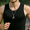2Pcs 2 Colors Stainless Steel Boxing Glove Pendant Box Chain Necklaces for Men NJEW-HY0001-09A-5