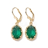 Glass Leverback Earring EJEW-C077-05KCG-2