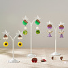 DIY 12 Pairs 12 Style Two Tone Resin & Walnut Wood Stud Earring Findings DIY-CW0001-35-8