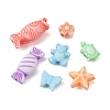 260Pcs 7 Style Craft Style Acrylic Beads MACR-FS0001-38-3