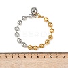 304 Stainless Steel Beaded Bracelets BJEW-Z136-03GP-3