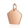 Ion Plating(IP) 304 Stainless Steel Stamping Blank Tag Charms STAS-I311-23RG-1
