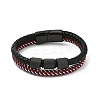 Braided Leather Multi-strand Bracelets BJEW-Z081-15EB-4