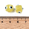 Resin Evil Eye European Beads RESI-A021-08-2