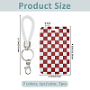 7Pcs 7 Colors Tartan Pattern Plastic Name Card Holder FIND-FH0016-90-2