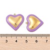 304 Stainless Steel Enamel Pendants STAS-P380-09G-02-3