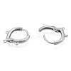 Tarnish Resistant 304 Stainless Steel Hoop Earrings Findings STAS-N092-193-3