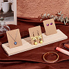 Wood Holder Stand for Earring Display Card ODIS-WH0038-81-5