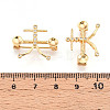 Brass Micro Pave Cubic Zirconia Brooch Findings KK-N258-19G-3