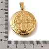 316 Stainless Steel Locket Pendants STAS-C123-04A-G-3