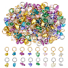 96Pcs 16 Styles Glass Pendants PALLOY-FH00075-1