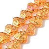 Transparent Electroplate Glass Beads Strands LS-EGLA-F158-HR01-1