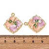 Light Gold Tone Alloy Enamel Pendants ENAM-B028-02KCG-01-3