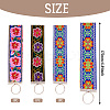 Polyester Floral Embroidered Jacquard Ribbon Keychain KEYC-TAC00045-3