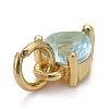 Brass Micro Pave Cubic Zirconia Charms KK-P192-08-G05-3