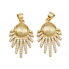 Brass Micro Pave Cubic Zirconia Pendants KK-C132-33G-1
