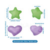 100Pcs 2 Style Frosted Acrylic Beads FACR-BT0001-01-7