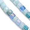 Gradient Color Electroplate Glass Bead Strands X1-GLAA-E042-05A-3