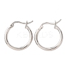Rhodium Plated 925 Sterling Silver Hoop Earrings JE835A-02-1