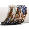 Natural African Turquoise(Jasper) & Unakite & Blue Spot Jasper & Crazy Agate & Yellow Opal & Ice Obsidian & Synthetic Shoushan Stone Beads Strands G-Z135-C07-2x4mm-2