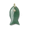 Natural Green Aventurine Pendants KK-D021-05C-G-1