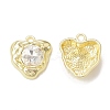 Rack Plating Alloy Glass Pendants PALLOY-P291-03G-02-1